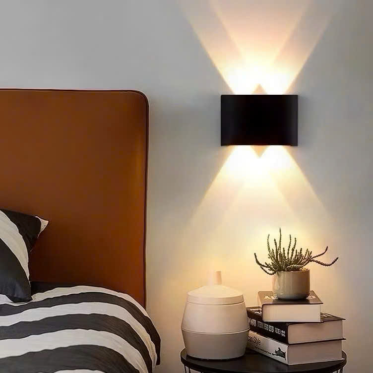 Đèn tường Led hiện đại ngoài trời, hắt 4 tia